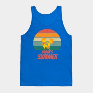 Mom's Summer Funny Boys Fighting Sunset Tank Top